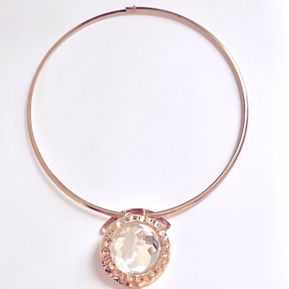 🛍🆕Cherie GOLD CHOKER RHINESTONE NECKLACE SET - Picture 4 of 4